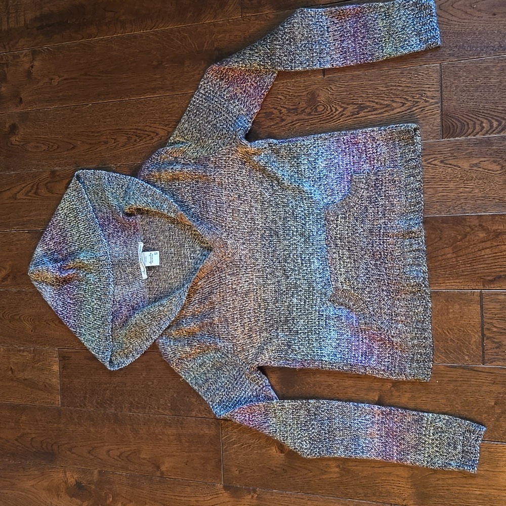 American Rag CIE Ombre Hooded Sweater Size S Pretty EUC